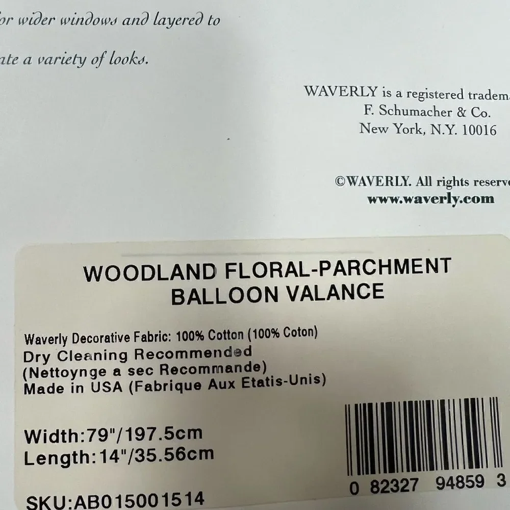 Waverly ballon valance woodland floral balloon valance